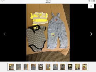 Boys Thomas the tank overalls 6-9-12 months