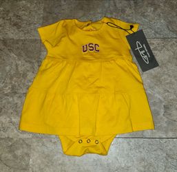 Usc Trojans babh girl onesie dress new