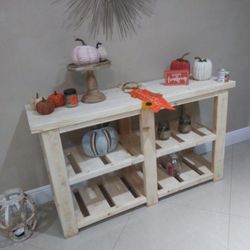 Console Table w/ shelves for Storage / Accent