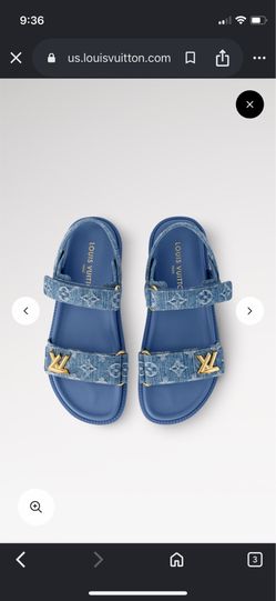 BRAND NEW NEVER WORN AUTHENTIC LOUIS VUITTON DENIM SUNSET FLAT