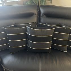 4 Beautiful Black Pillows 16x16 