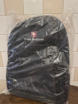 Prime Healthcare Branded Black Backpack