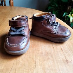 Carter's Brown High Top Shoes, 3.5 Toddler, Like New