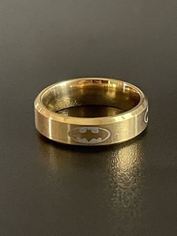 6mm Gold Batman Ring 
