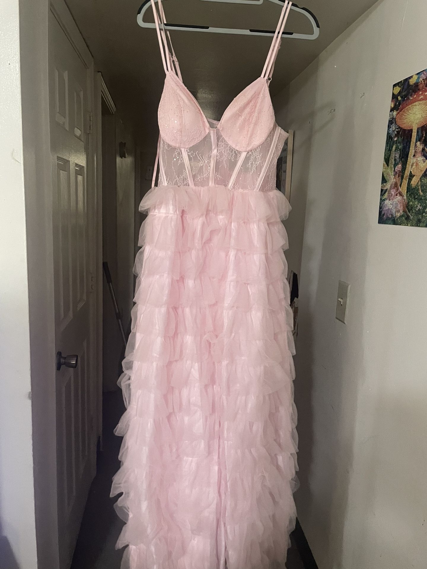 Pretty Pink Ruffle Dress – Size 13