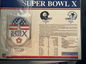 Super Bowl Patches And Stat Sheet - Most Years
