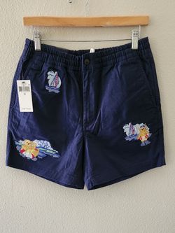 Men’s sz Small Polo Ralph Lauren Navy Polo Bear Stretch Classic  Shorts