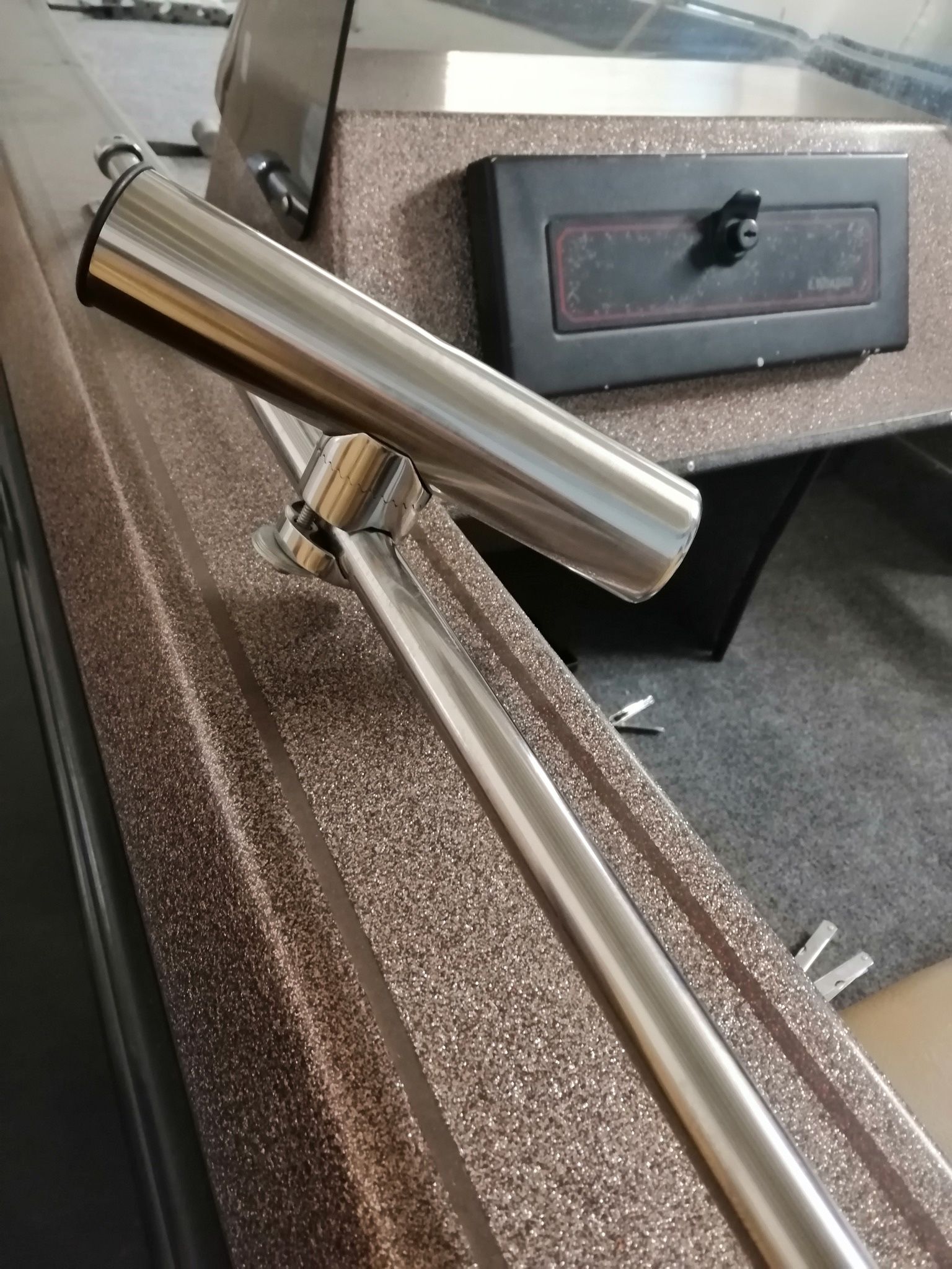 New stainless steel fishing pole holder for boat