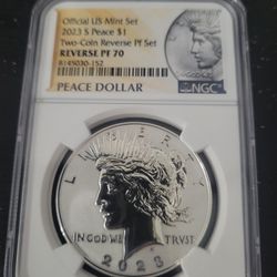 2023 Silver Reverse Proof  PEACE DOLLAR - $1 - NGC  PF70 Uncirculated 
