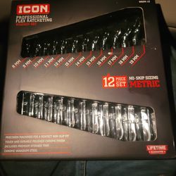 Icon Ratchet Wrench Set Metric