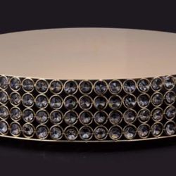 Gold Beaded Extra Large Cake Stand