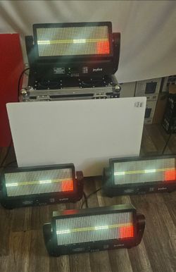 4 joyfrist LED STROBE MOVING HEAD with carrying case