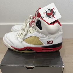 Air Jordan 5 Retro Fire Red 2006 Sz 9.5 