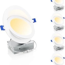 Ensenior 4 Pack 6 inch LED Eyeball Recessed Lighting