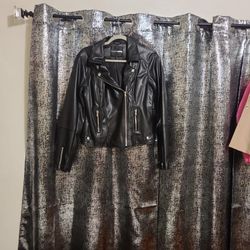 Large Leather Like Jacket