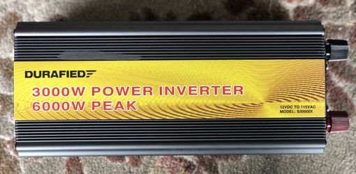 New. Inverter. 6,000 watt Peak 3,000 cont. DC to AC. Can be connected directly to a car battery or other 12V power source. See pictures