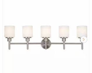 Aubrey 5-Light Satin Nickel Vanity Light