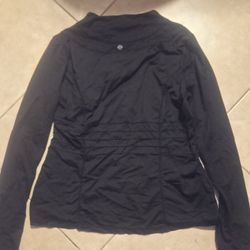 Lululemon Top Shirt Size M High Neck Pleated Black Stretch Long Sleeve Shirt Size Medium To Large 