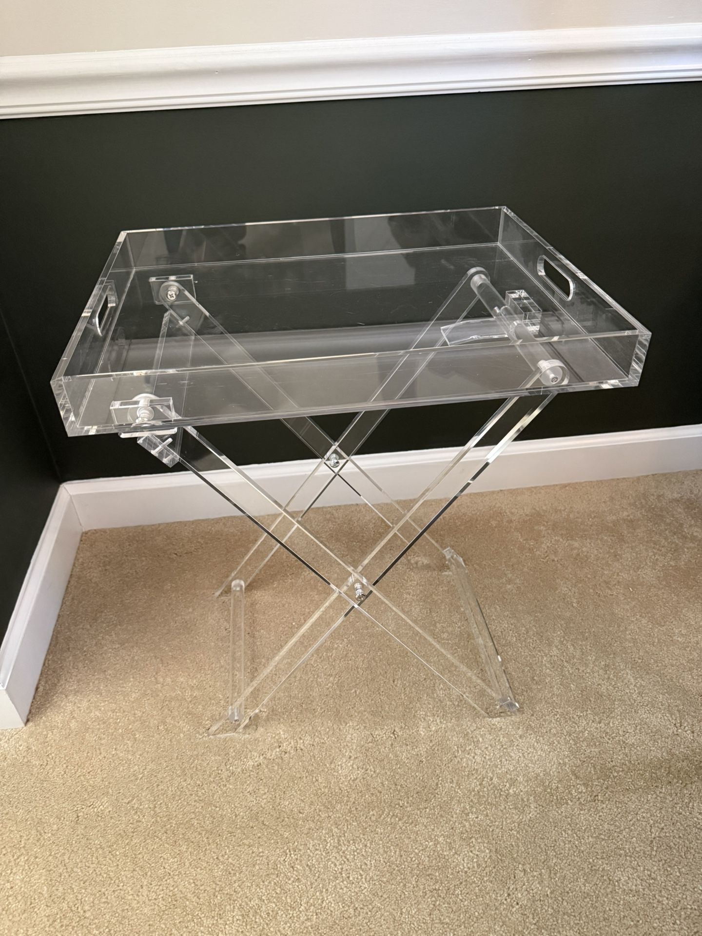 Beautiful Acrylic Folding Side Table