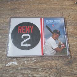 Jerry Remy Sports Memorabilia Patch, Framed