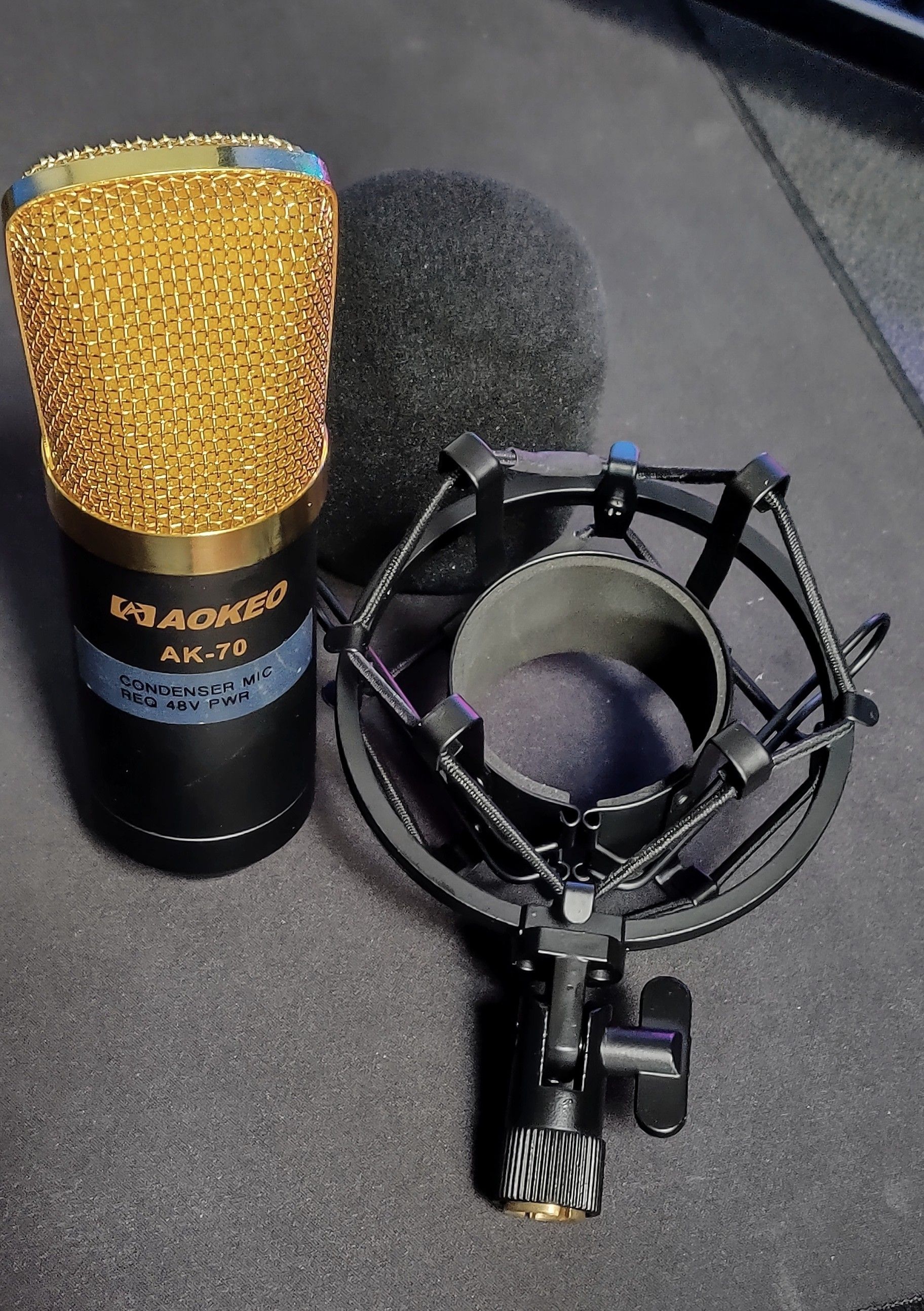 Cheap Aokeo AK-70 condenser mic with arm, shock mount and wind screen!