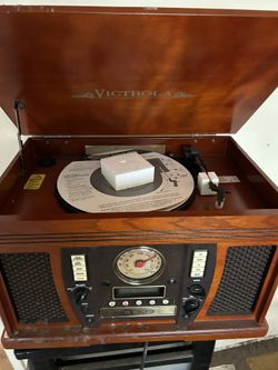 Antique Radio With Disk Player 