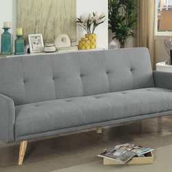 Furniture of America Gray Mid Century Modern Couch Sofa Futon Sofa Bed CM2344-PK
