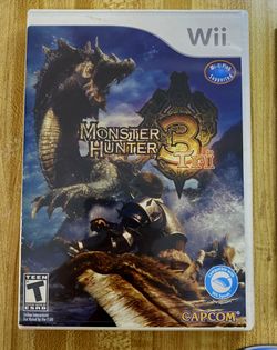 Wii Monster Hunter 3 Tri - Nintendo Wii. Complete With Manual