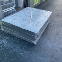 Full mattress with box spring (2pc set - new) NEW KING-QUEEN-FULL-TWIN SIZE SETS MATTRESS AND BOX SPRING 2-pcs 