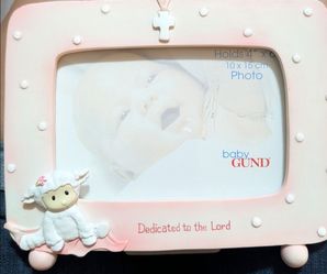 Baby girl religious frame