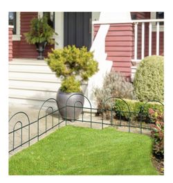 Garden Folding Border Fence, Metal Wire Edging Flower Fence- 25 Feet