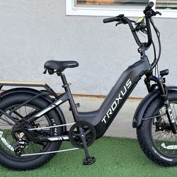 Troxus 750W 20" Lynx Step-Thru Fat Tire Electric Bike