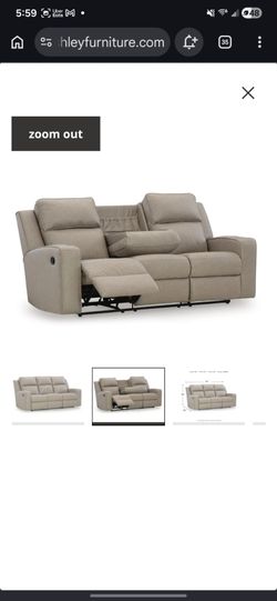 Ashley Lavenhorne Recliner Sofa w/ Cupholders 87" Wide