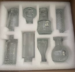 Clear Flower Vase -Set of 8