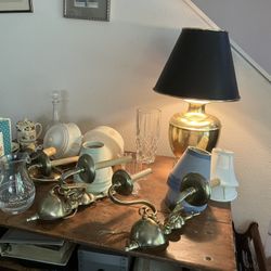 Federalist Style Sconces From Sothebys With Two Options Of Shade, Pale Blue Or Pale Lime