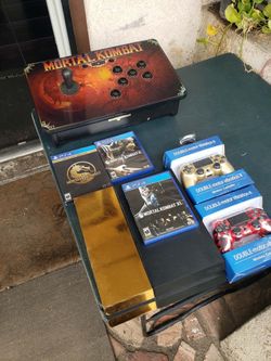 $400! Mortal Kombat Arcade stick station with 3 Games. 1 Steelbook edition. 2 Sealed controller. & New Conditions 2016 Playstation 4 PS4 500GB. Extra 