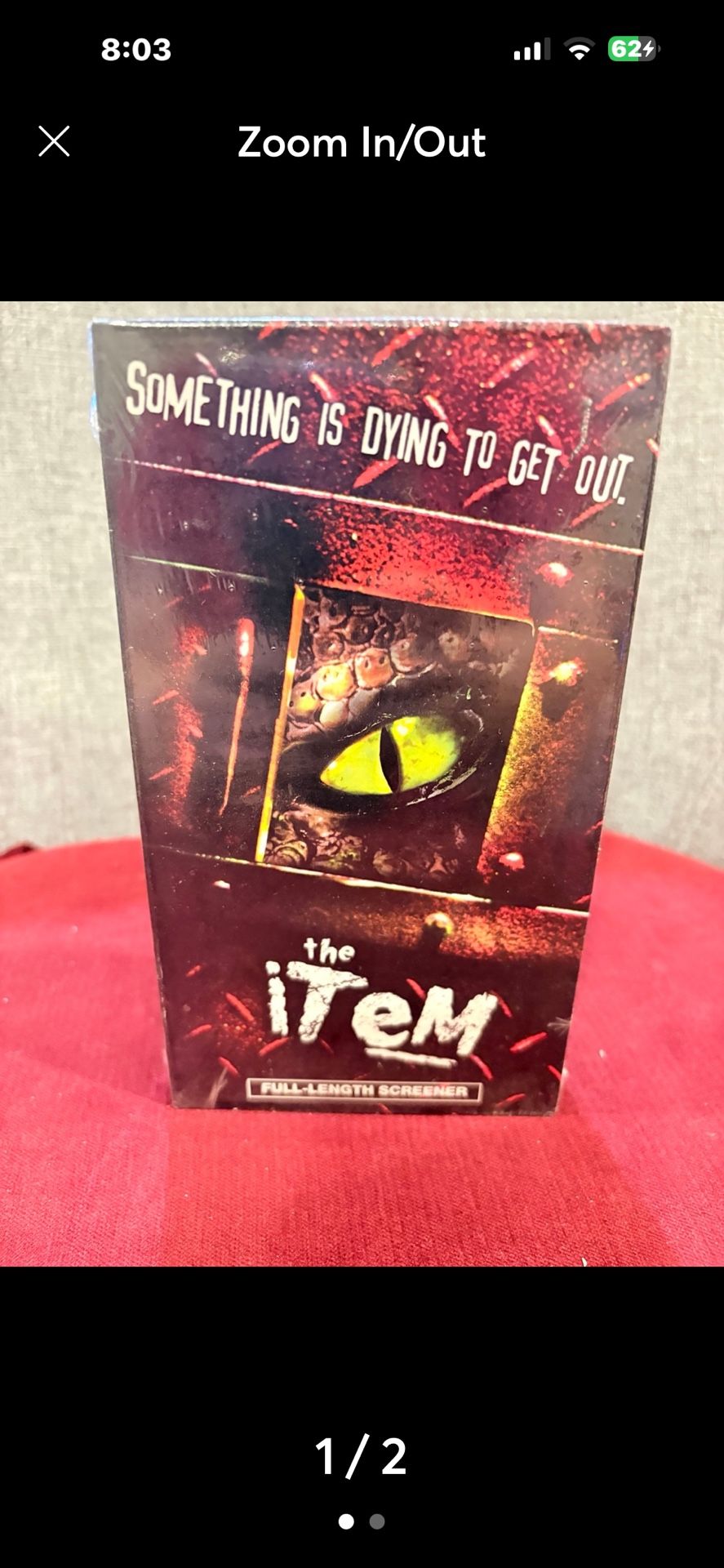 New Sealed VHS- The Item