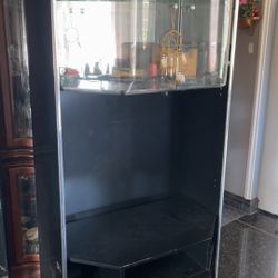 Three Piece Large Glass Entertainment Center 