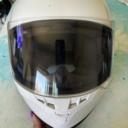 White Motorcycle Helmet