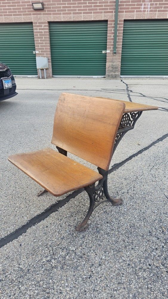 RARE* Antique Wooden School Desk 1920s