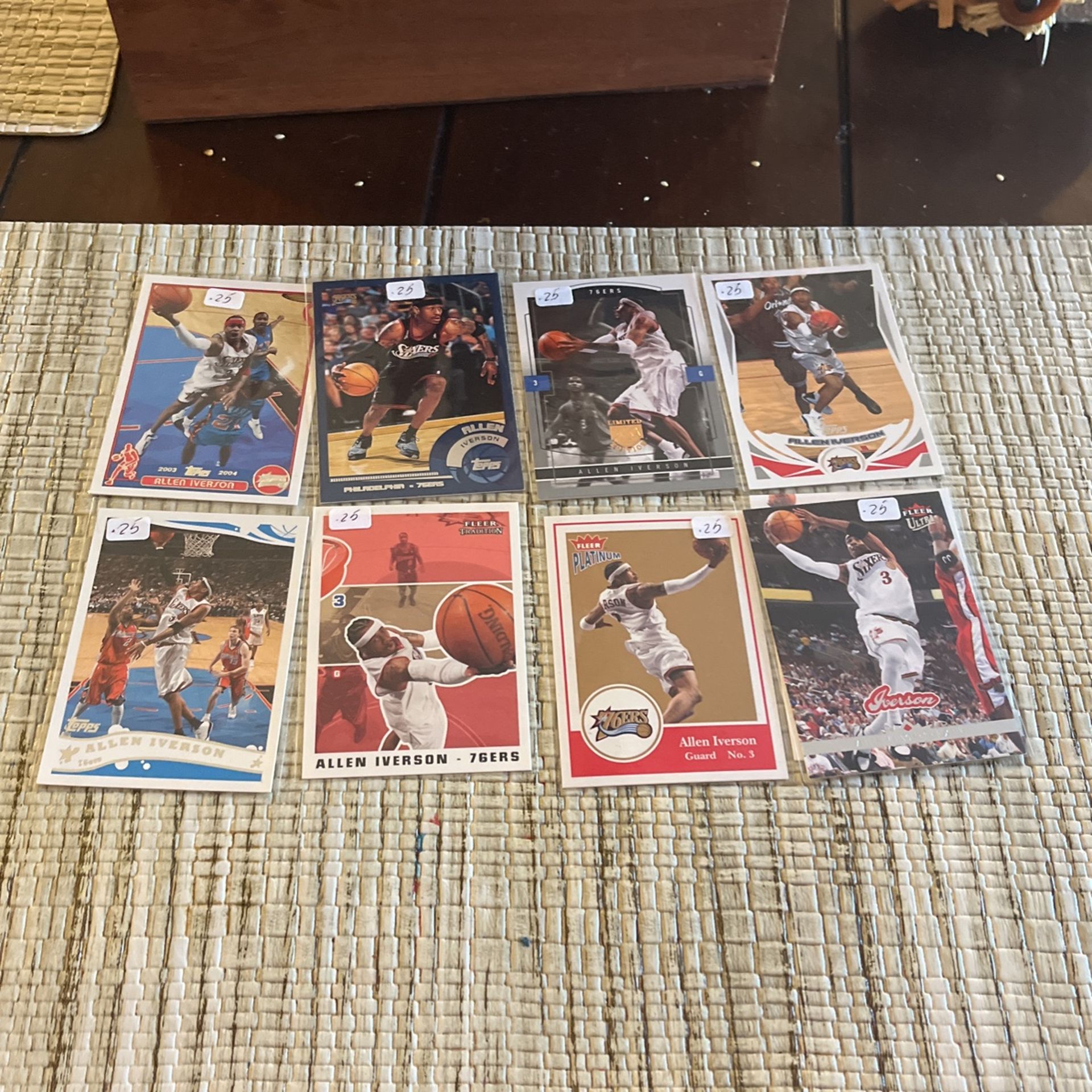 X7Allen Iverson x4 Topps  x3 Fleer 