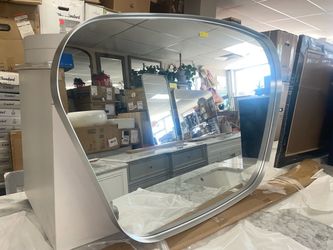 Large Vanity Mirror with White Frame H 26 x W 40