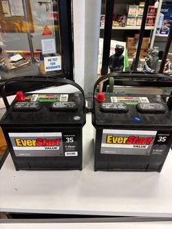 2 EverStart Value Group 35 Car Batteries – 490 CCA Each – 12V – Bundle