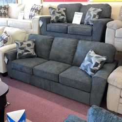 🇺🇸HUGE Ashley Furniture Blowout Sale!🇺🇸 Brand New Sofa Loveseat Set W/ Designer Accent Pillows Included! $50 Down Takes It Home Today! 