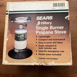 Propane Stove Camping Sears Vintage New 