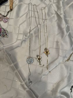 3 Vintage Sliding Metal Necklaces 