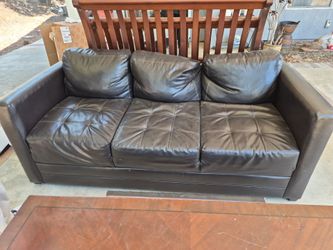 Brown leather couch  free