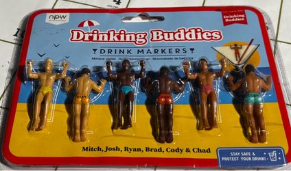 NPW Drinking Buddies Drink Markers Set of 6