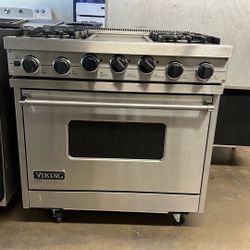 VIKING 360WIDE DUAL FUEL RANGE STOVE STAINLESS STEEL 