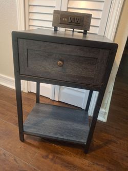 Nightstand with USB cord & plug